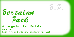 bertalan pack business card